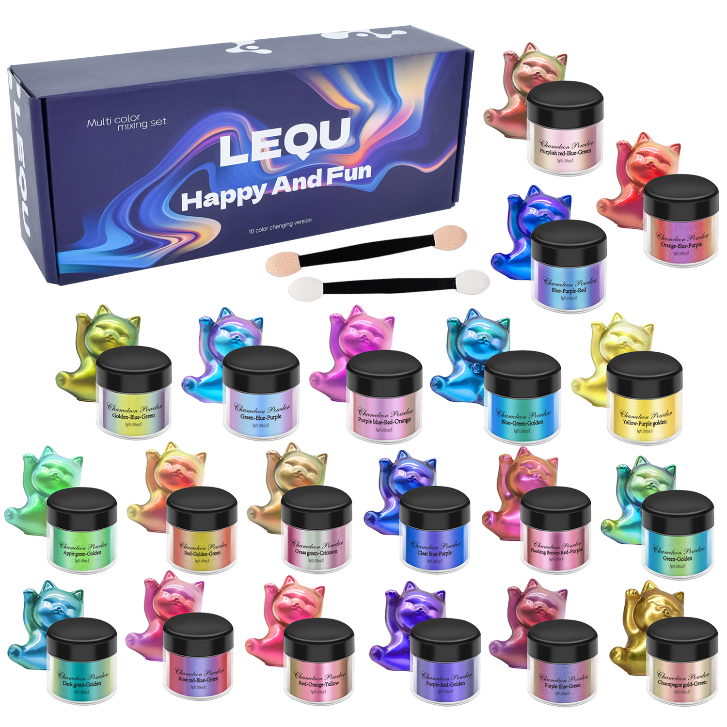Dip Powder Nail - 1 Set Chameleon Powder Nail Chrome