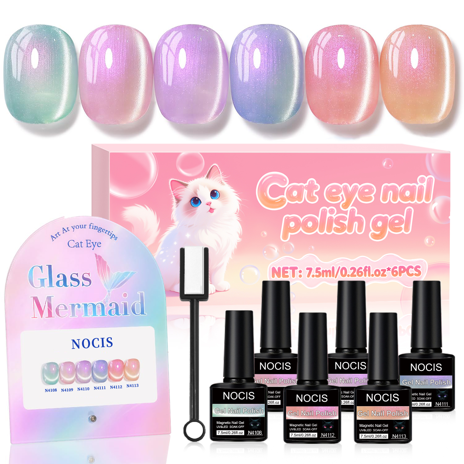 Dip Powder Nail - NOCIS Cat Eye Gel Nail Polish