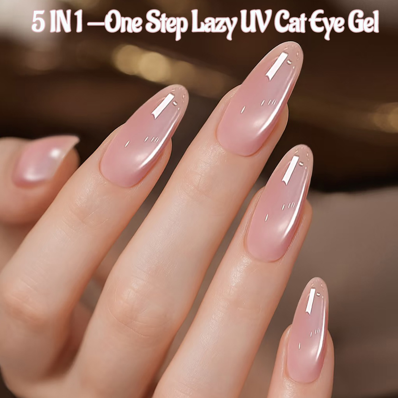 Nail Art One Stroke - 1pcs PSK Ice Transparent Pink Glass