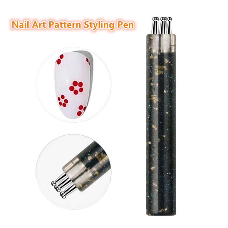 Nail Art One Stroke - 5 Petal Flower Nail Dotting Pen,