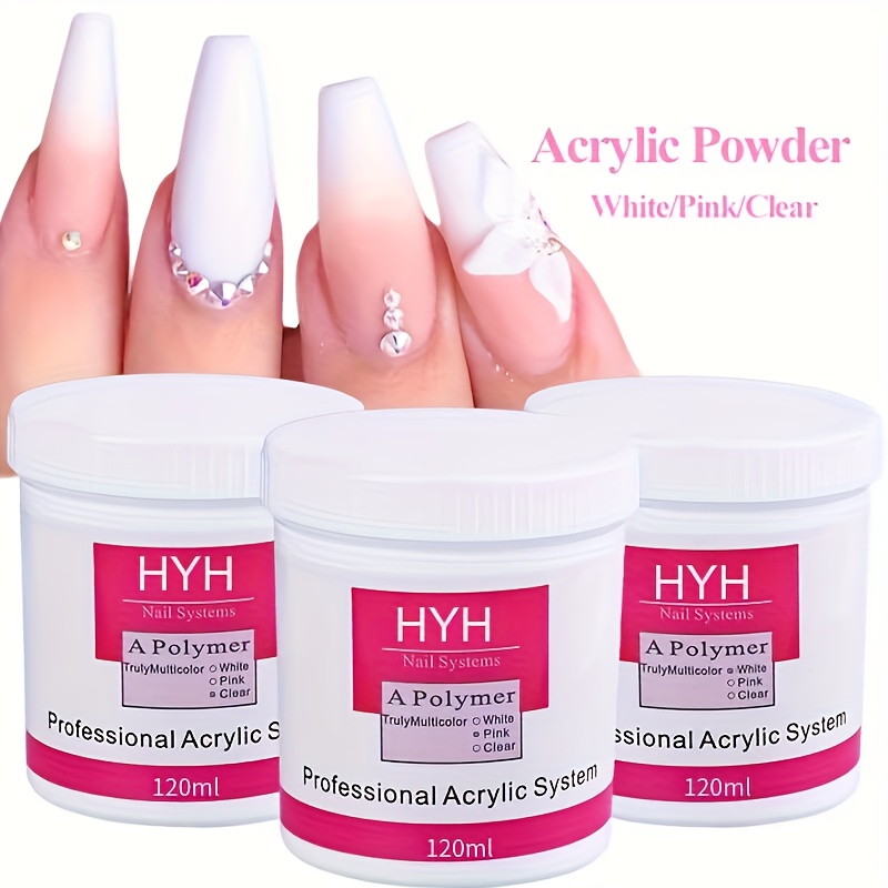 Acrylic Powder Clear - Acrylic Powder 3 Colors Clear White