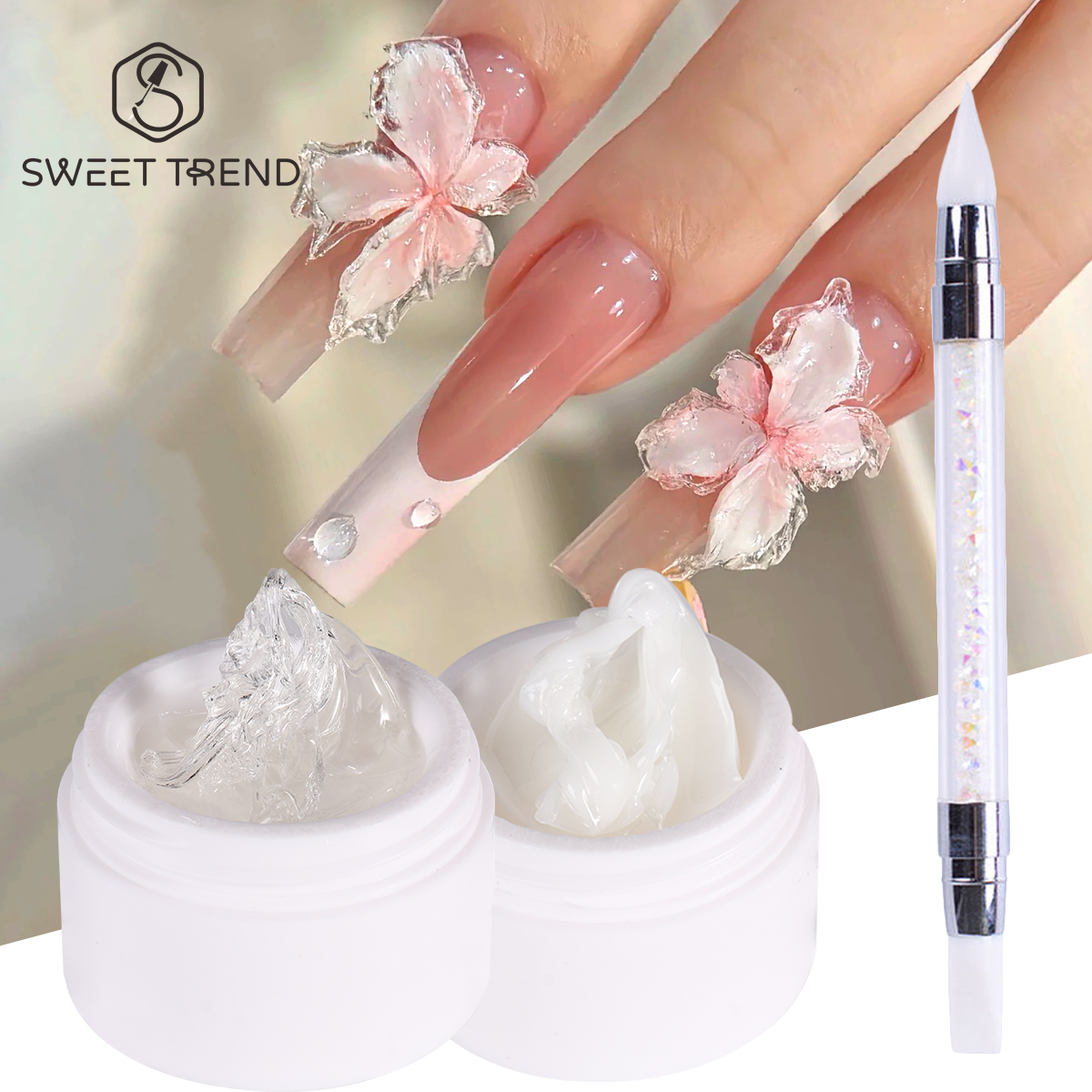 Acrylic Powder Clear - 15ml Non Stick Hand Nail Extension