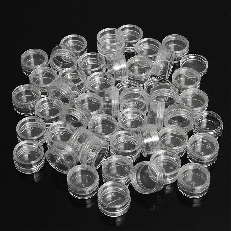 50Pcs Empty Clear Plastic Cosm - Nail Art Inspo reseña y precio