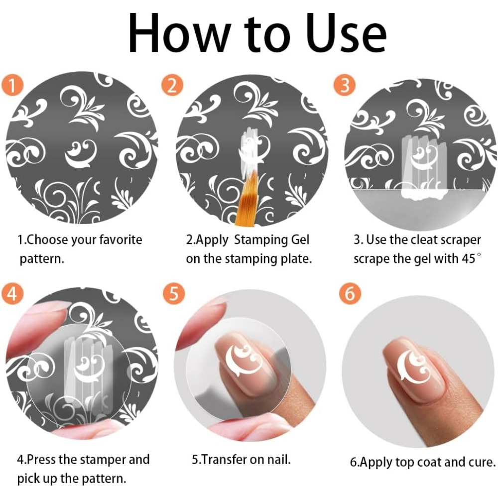 3pcs Swirl Pattern Nail Art Te - Nail Art Inspo reseña y precio