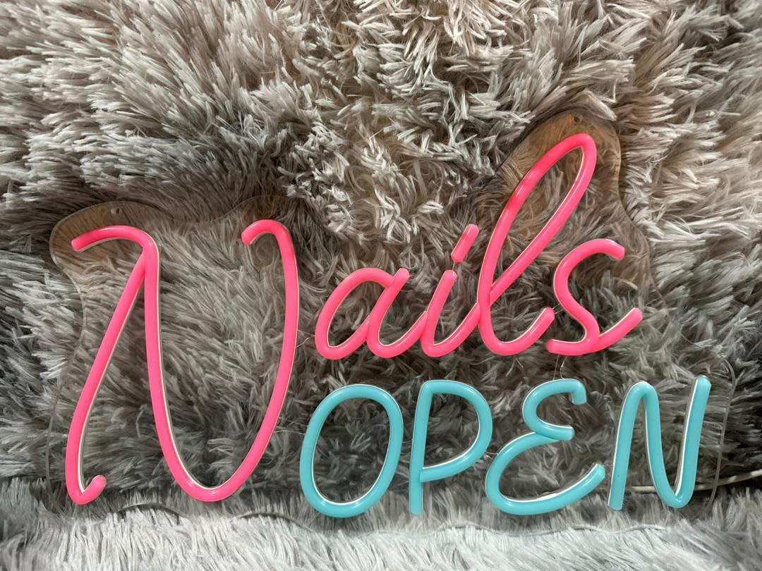 Nails Open Neon Sign USB Dimma - Nail Art Nail Art reseña y precio