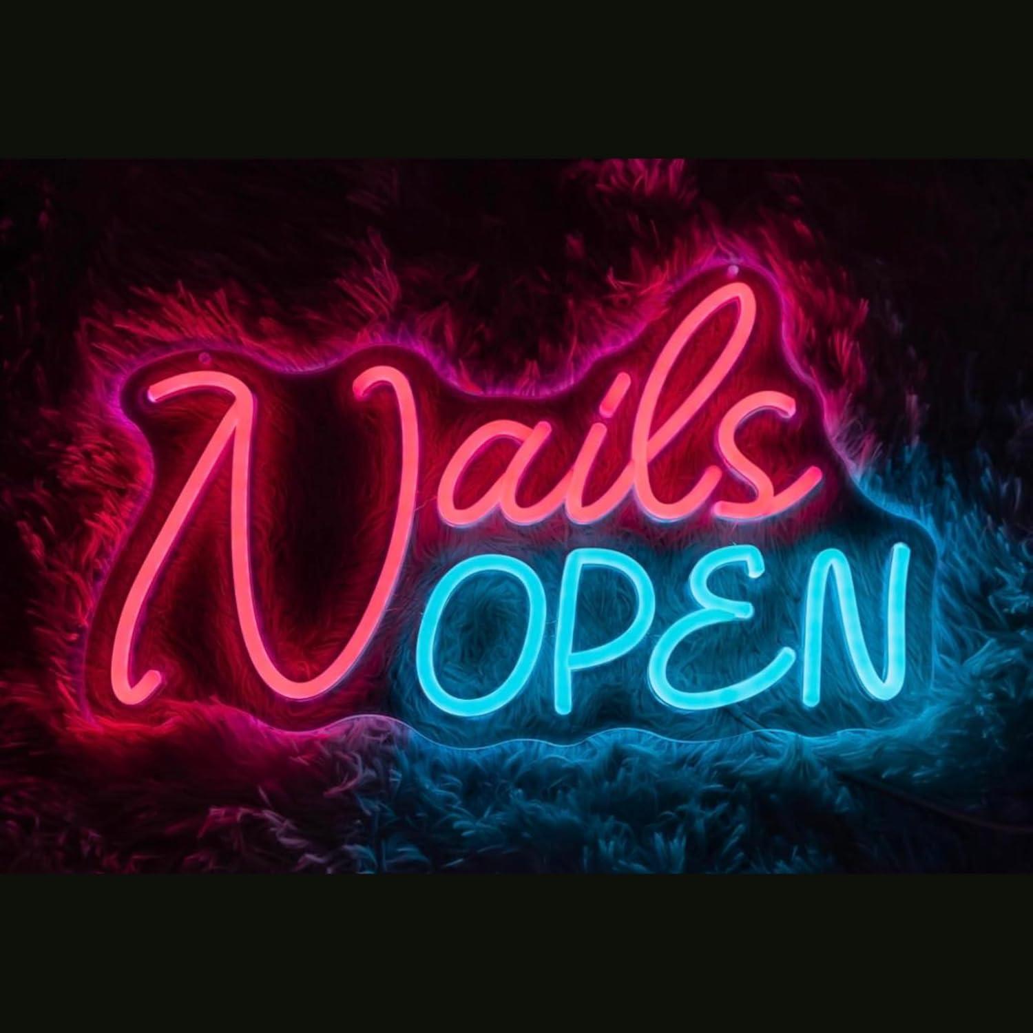Nails Open Neon Sign USB Dimma - Nail Art Nail Art reseña y precio