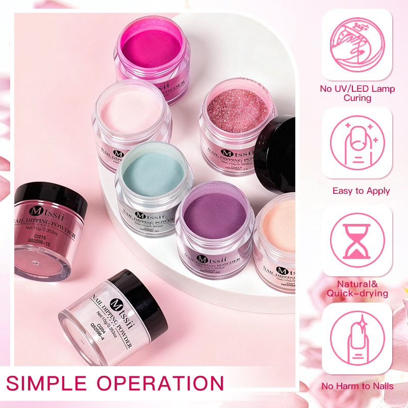 10PCS/Set Dip Nails Powder Kit - Dip Powder Nail reseña y precio