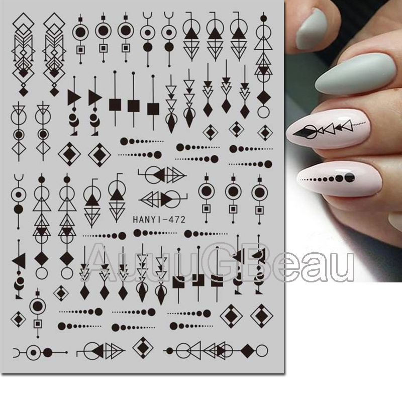 3d Nail Art Decals Geometric L - Nail Art Lotso reseña y precio