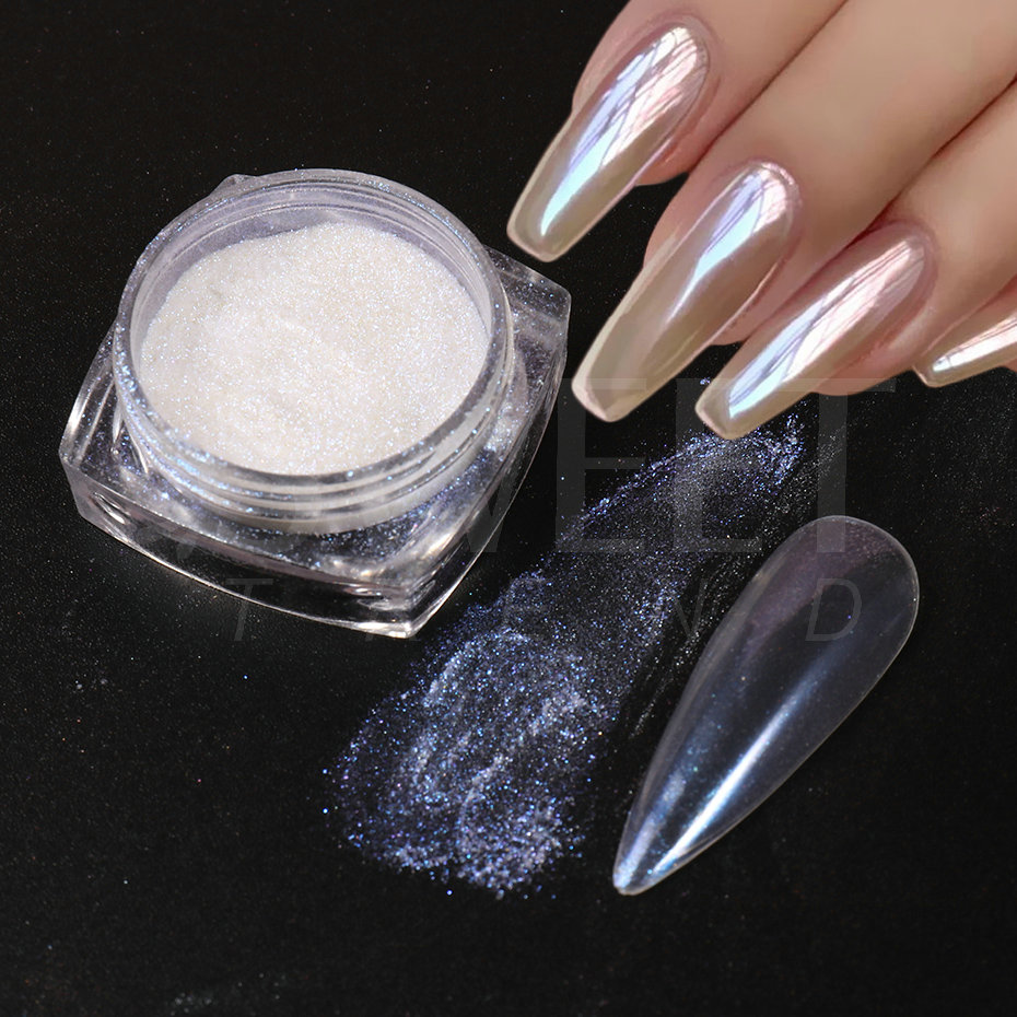 White Pearl Mirror Moonlight N - Dip Powder Nail reseña y precio