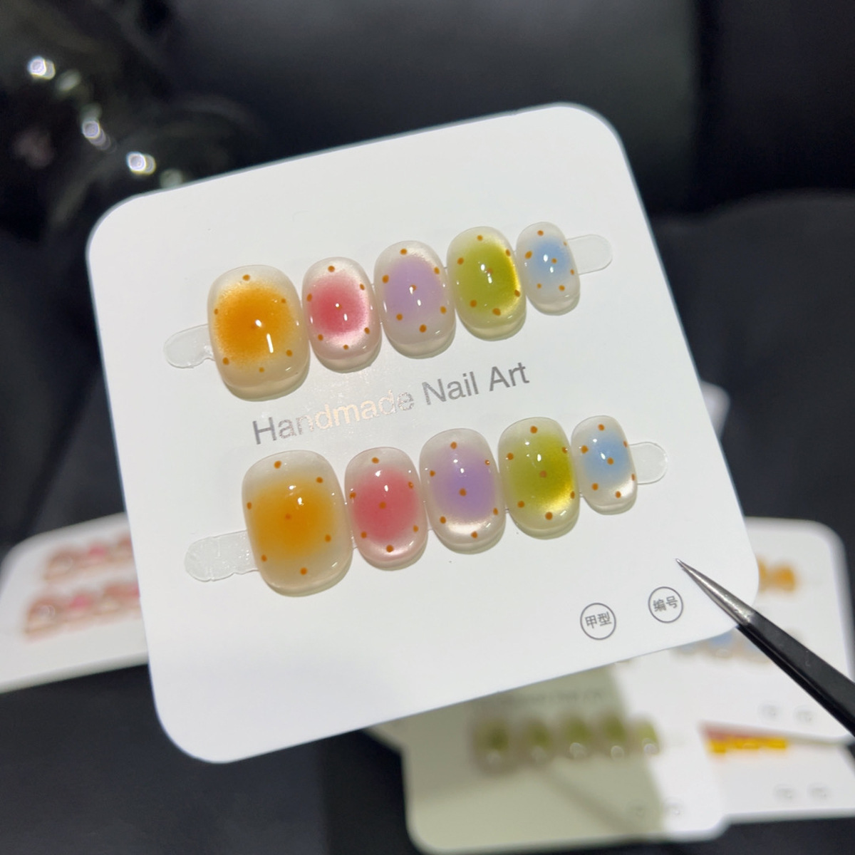 10PCS Colorful Short Square Ro - Nail Art Glossy reseña y precio