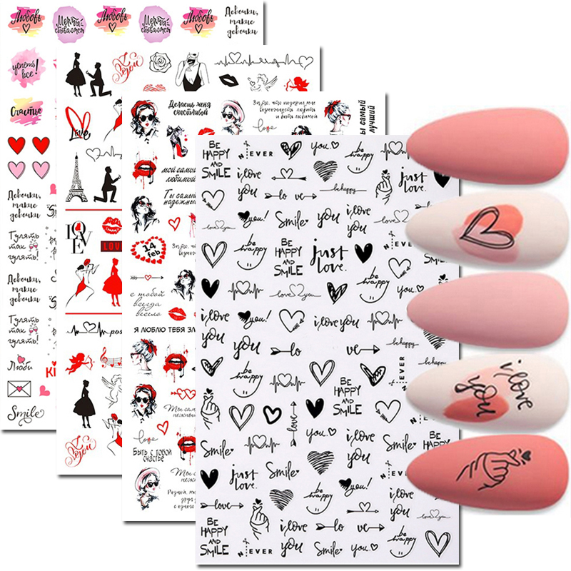 Nail Art Decals Love Hearts Le - Nail Art Lotso reseña y precio