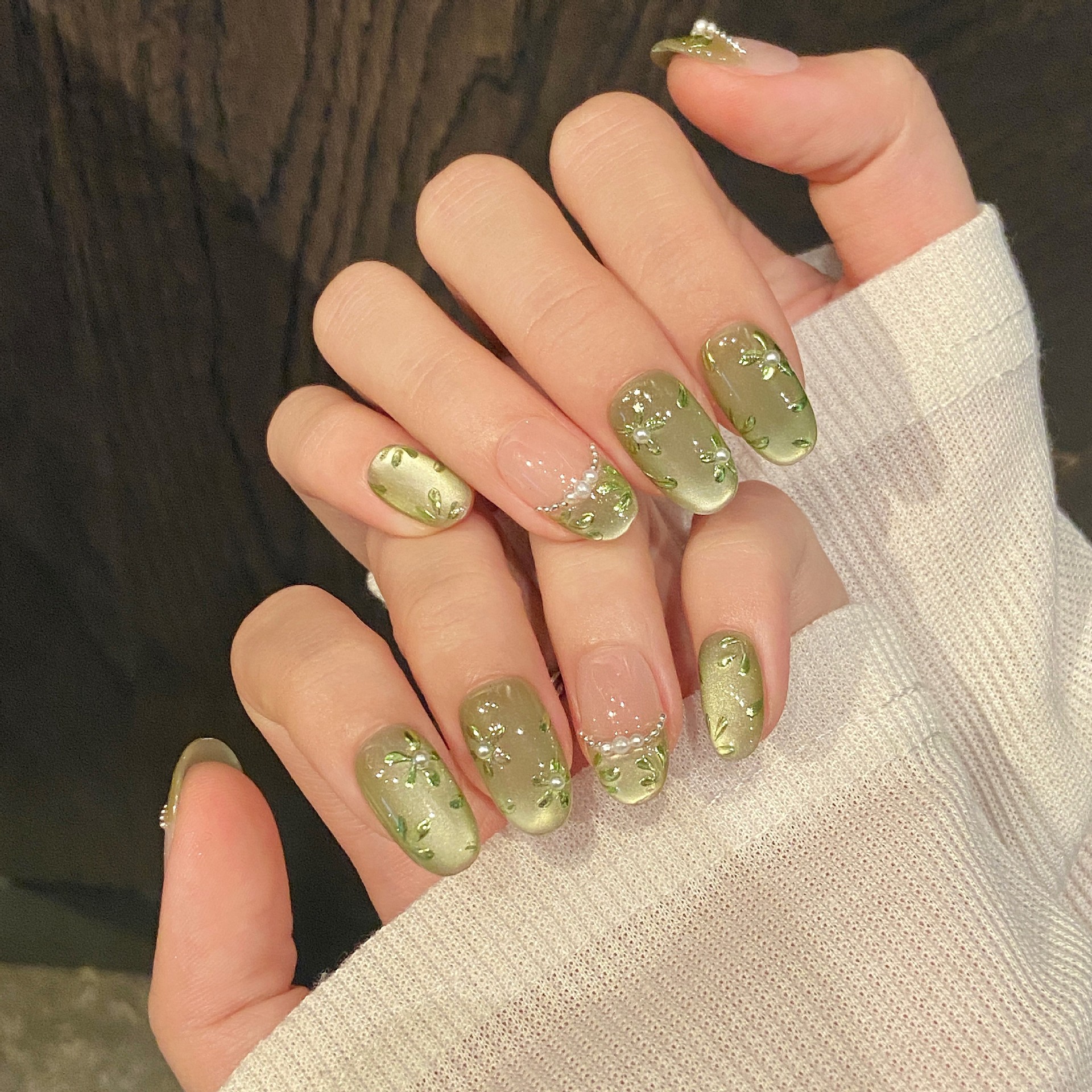 10pcs Handmade Press on Nails  - Nail Art Gliter reseña y precio