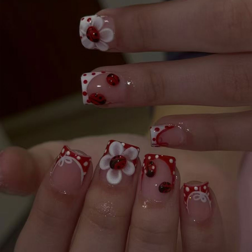 24 pieces per set. Rectangular - Nail Art French reseña y precio