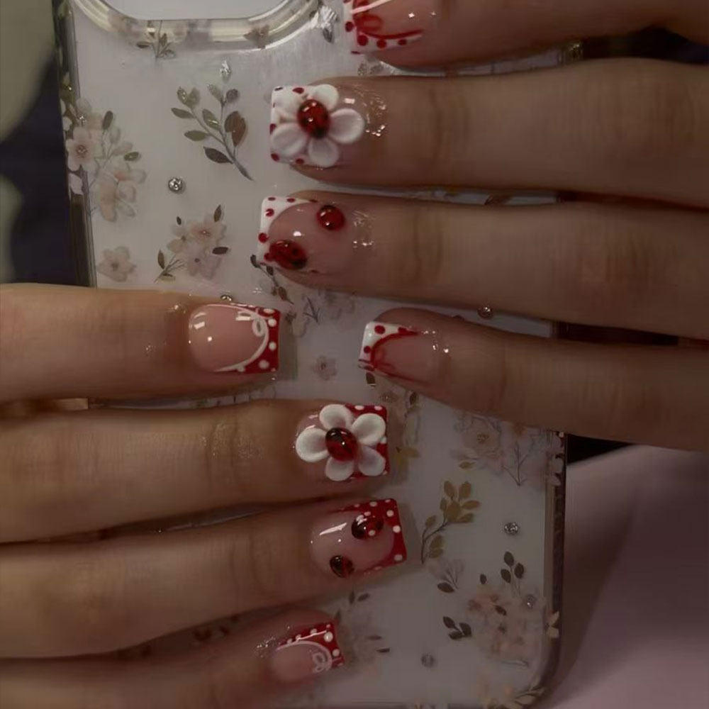 24 pieces per set. Rectangular - Nail Art French reseña y precio