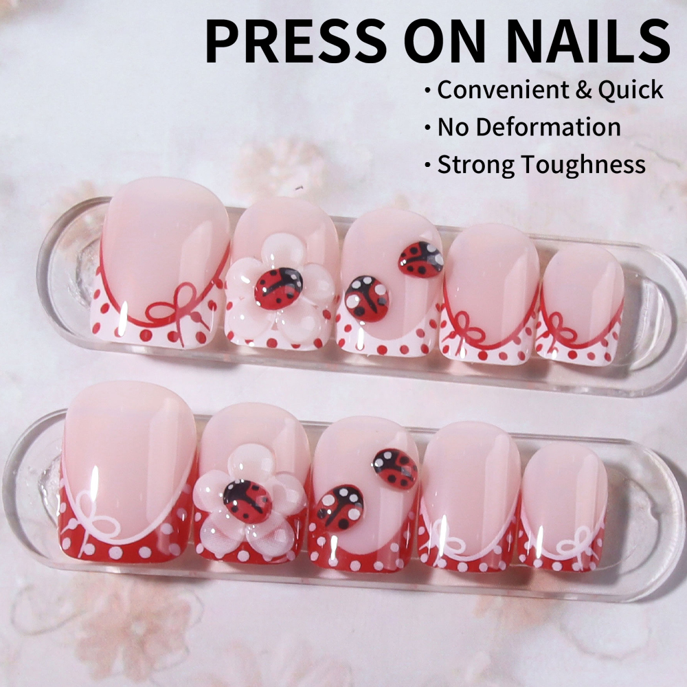 24 pieces per set. Rectangular - Nail Art French reseña y precio