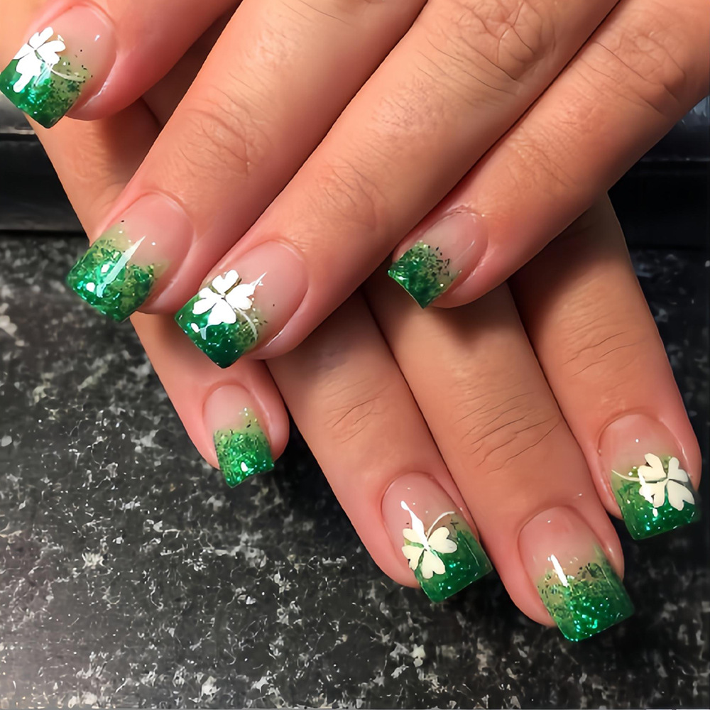 Short Medium fake nails for wo - Nail Art Gliter reseña y precio