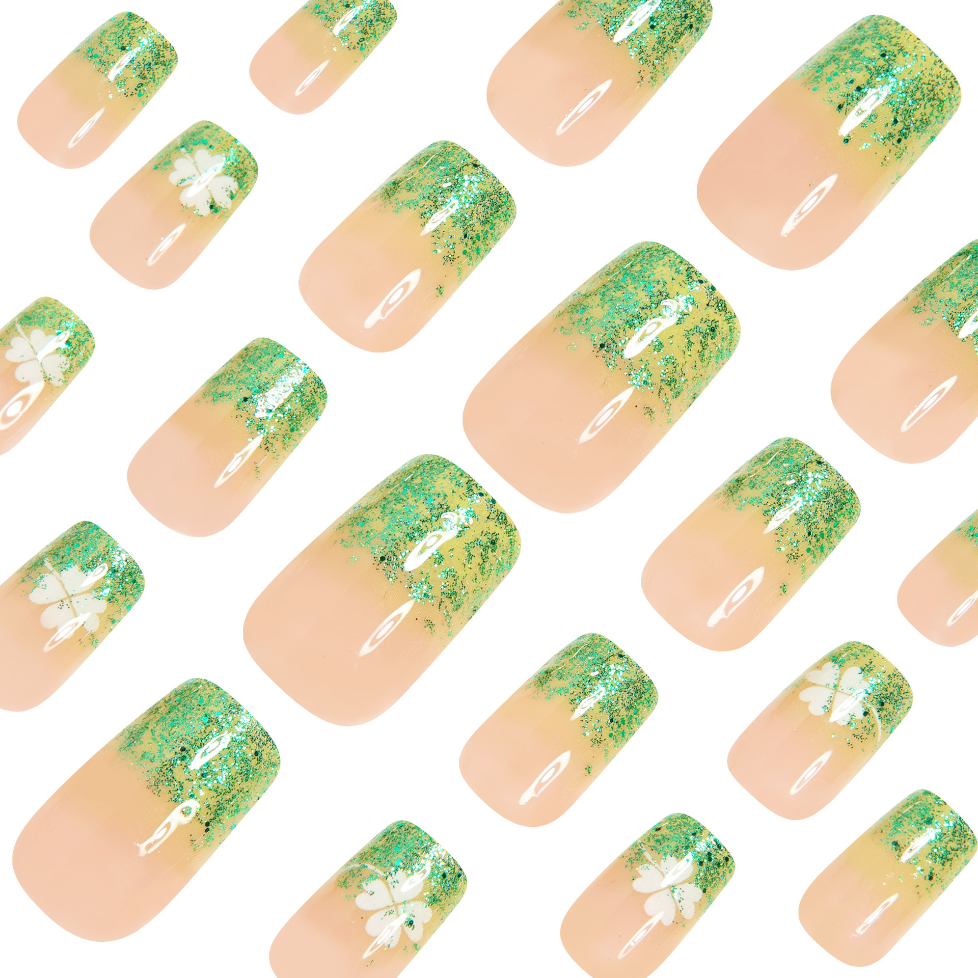 Short Medium fake nails for wo - Nail Art Gliter reseña y precio