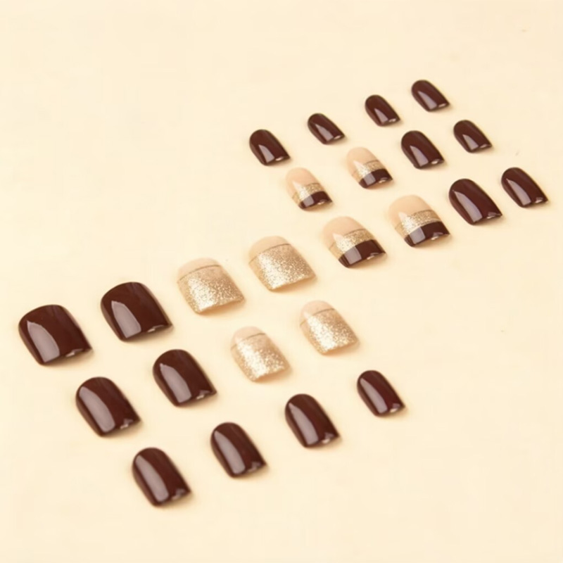 Short Square fake nails for wo - Nail Art Glossy reseña y precio