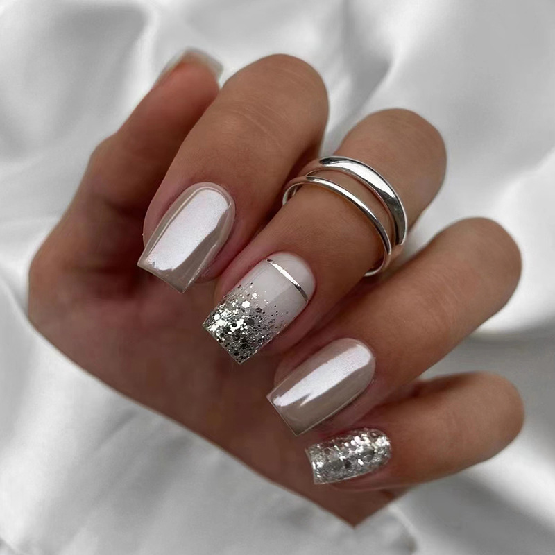 Short Square fake nails for wo - Nail Art Glossy reseña y precio