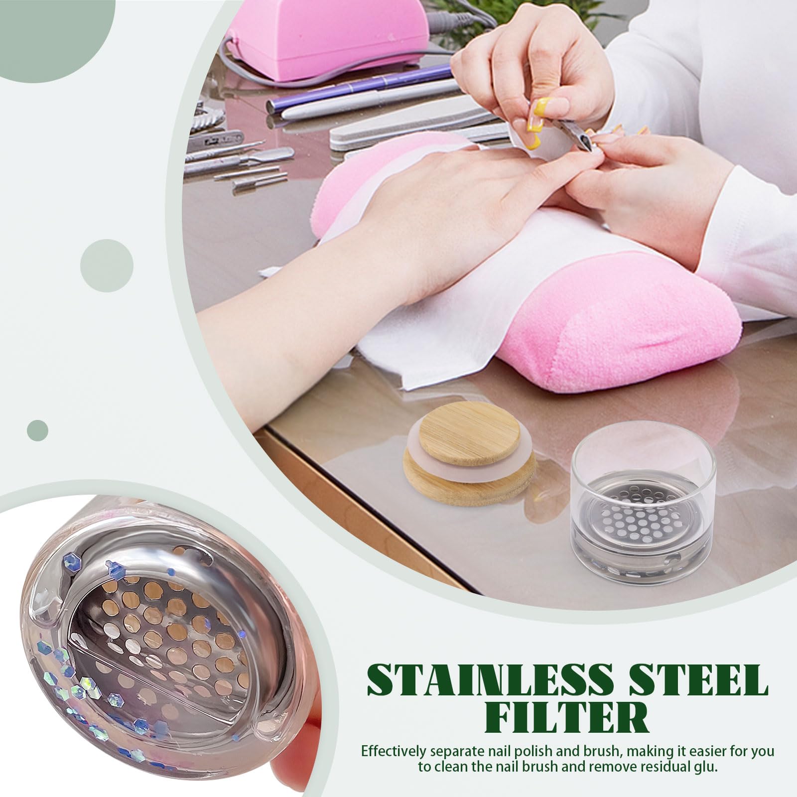 Nail Art Brushes Washing Cup N - Dip Powder Nail reseña y precio