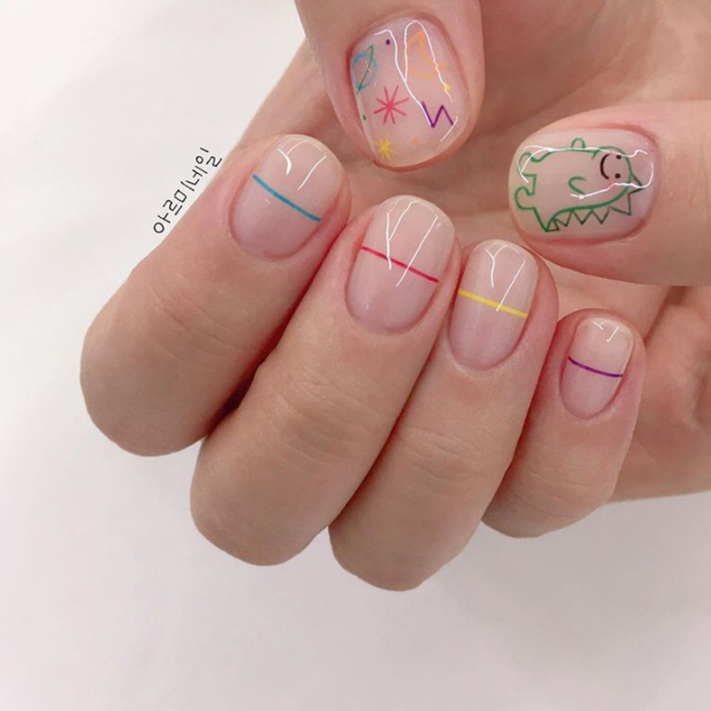 1Pcs Kawaii Dinosaur Nail Art  - Nail Art One Stroke reseña y precio