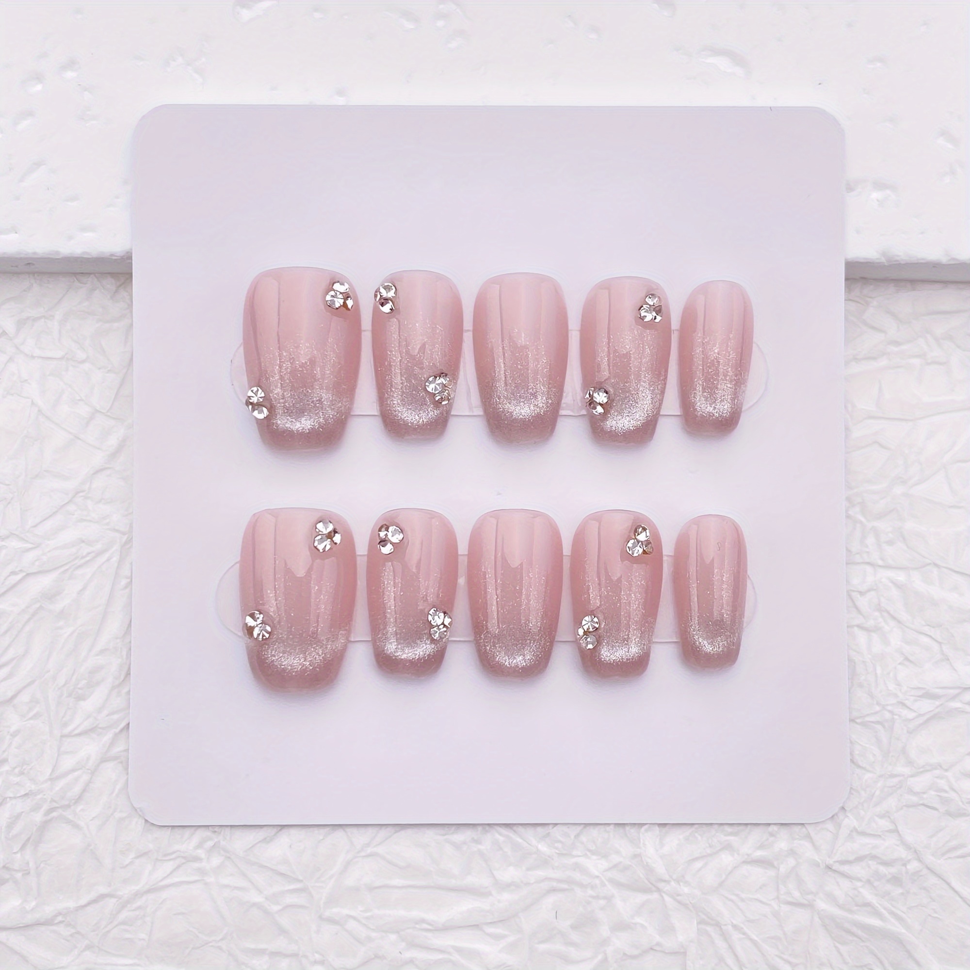 10pcs Handmade Press On Nails, - Nail Art Gliter reseña y precio
