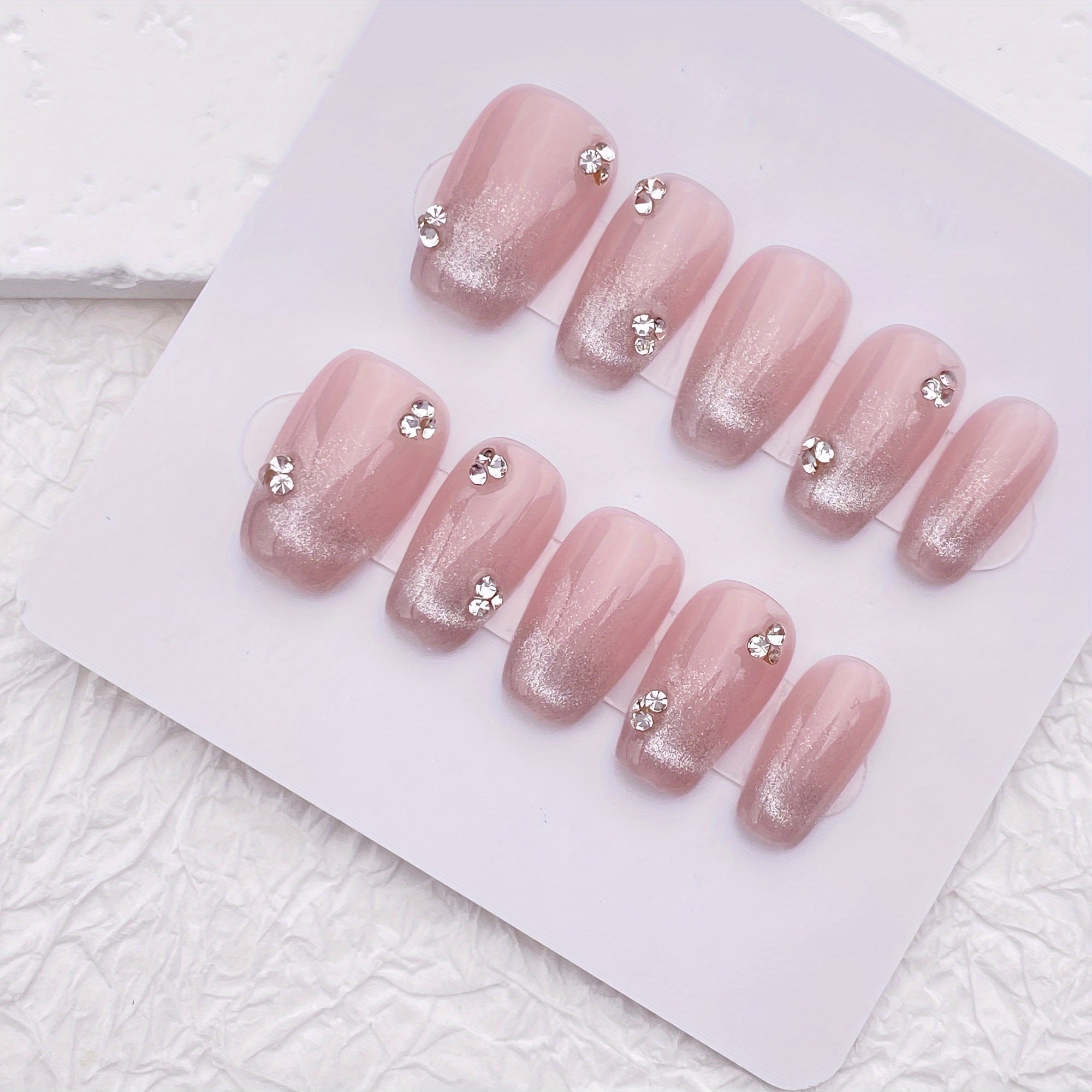 10pcs Handmade Press On Nails, - Nail Art Gliter reseña y precio