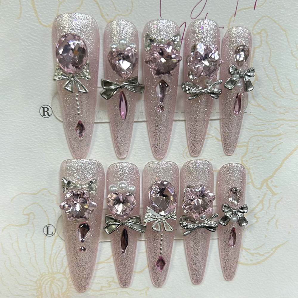 Luxury Pink Cat Eye Glitter St - Nail Art Inspo reseña y precio