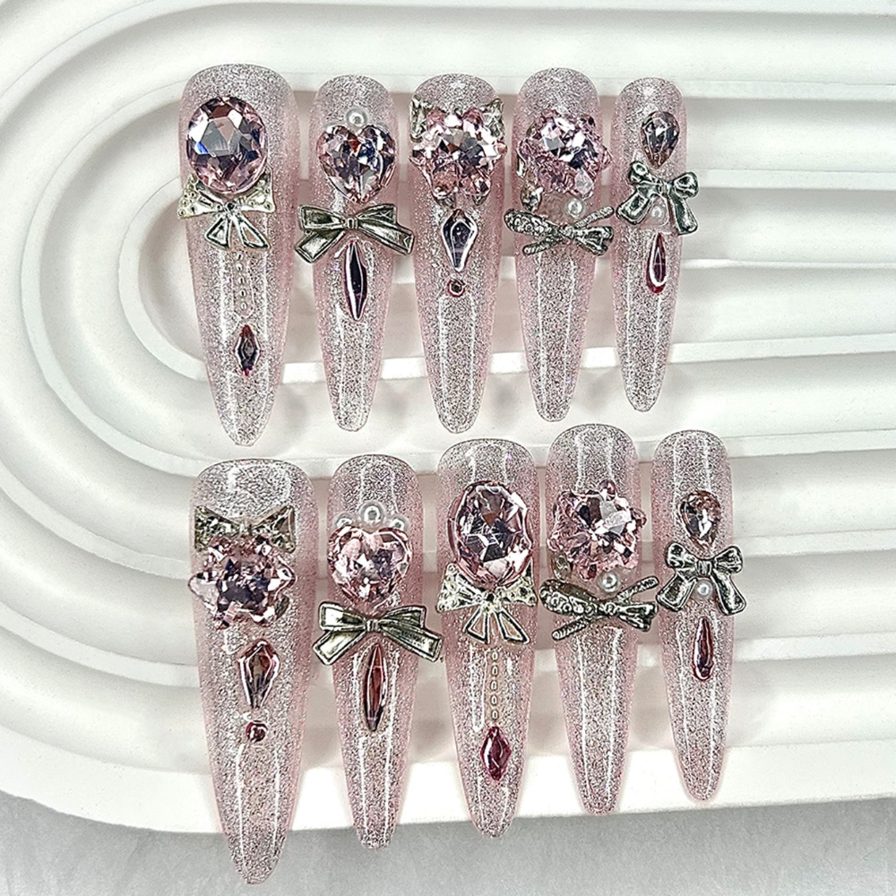 Luxury Pink Cat Eye Glitter St - Nail Art Inspo reseña y precio