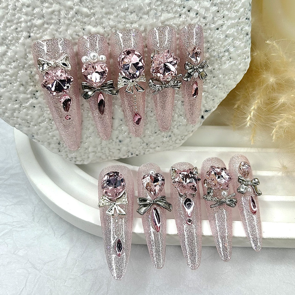 Luxury Pink Cat Eye Glitter St - Nail Art Inspo reseña y precio