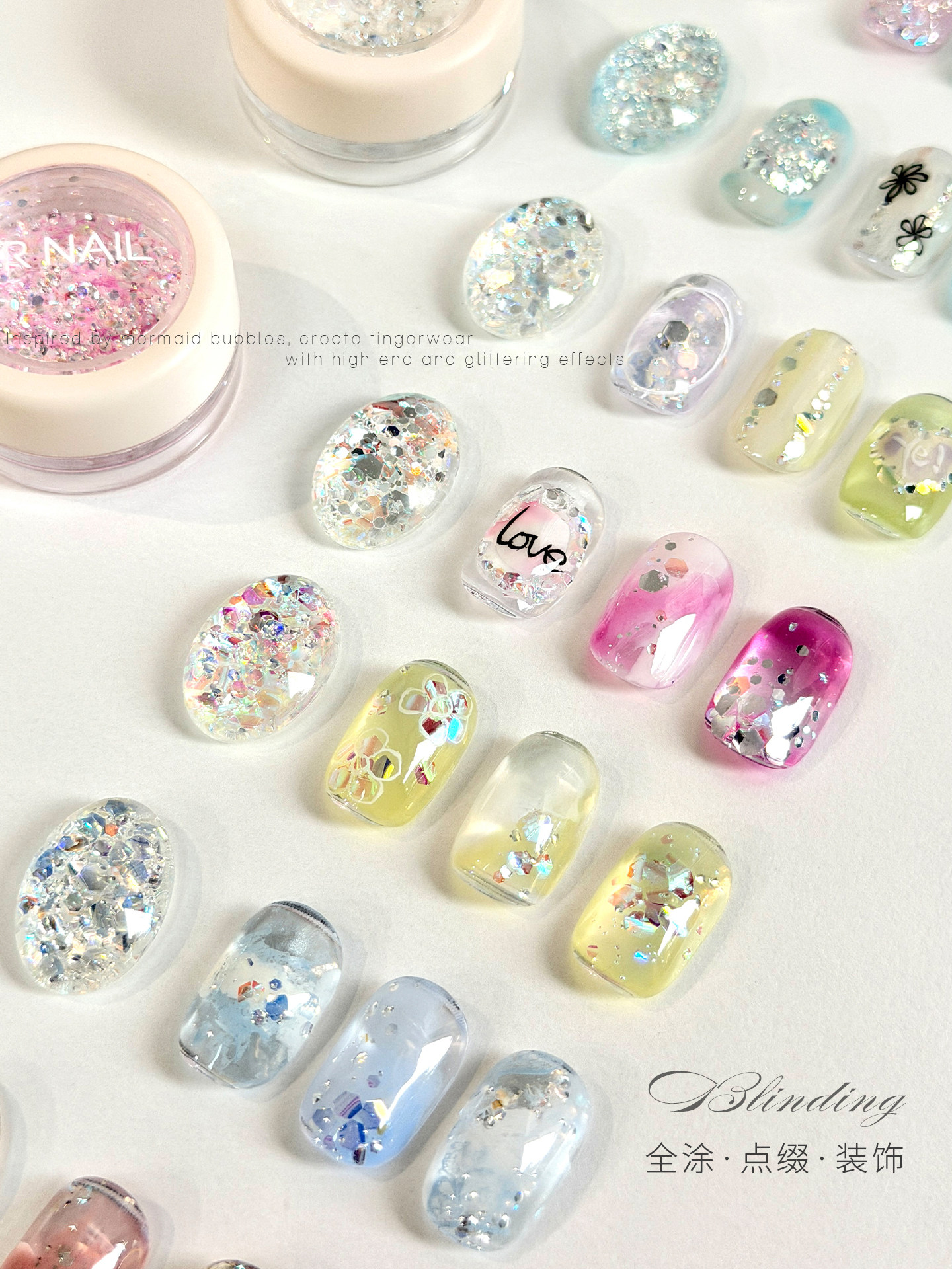 MR NAIL Nail Glitter Mermaid B - Dip Powder Nail reseña y precio