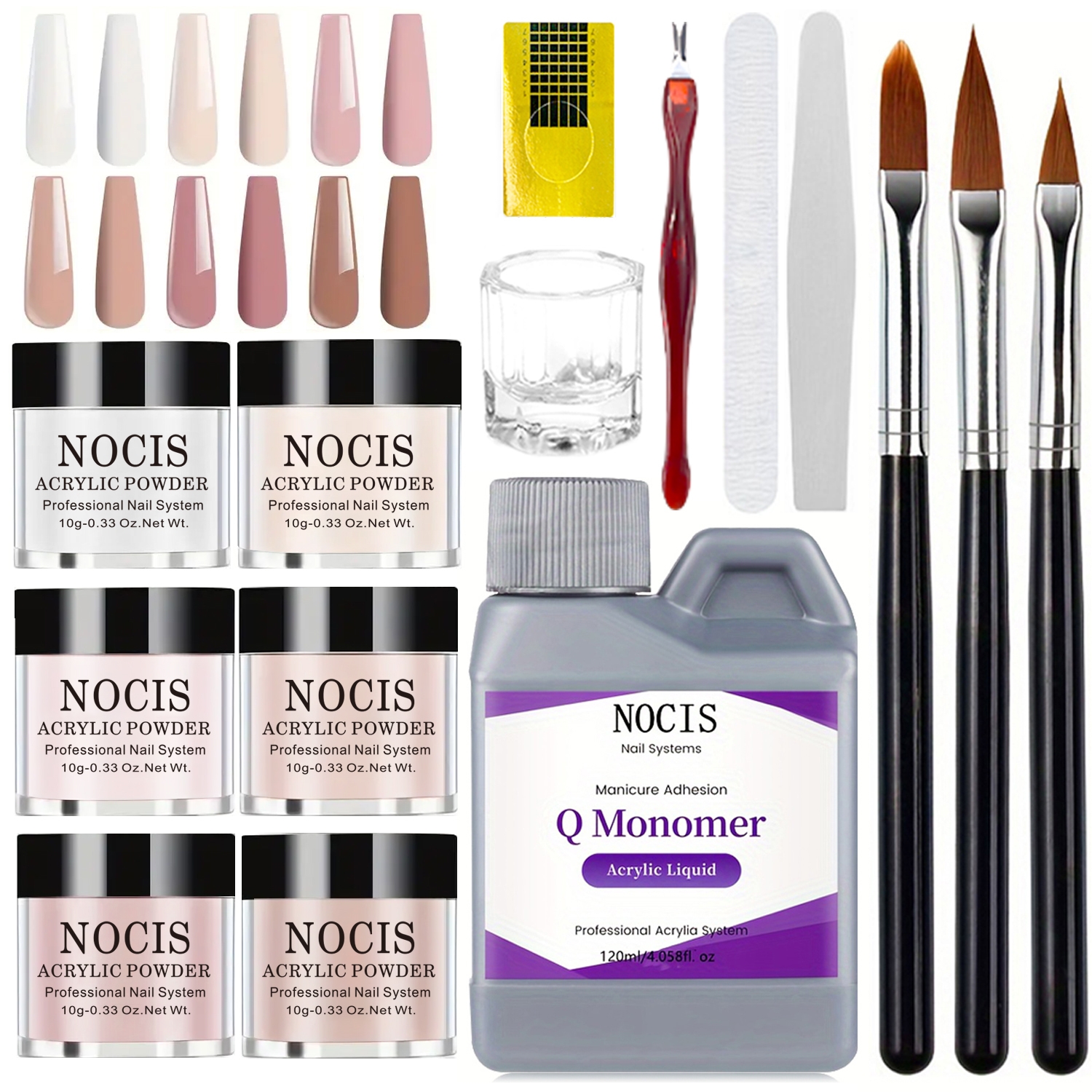 Acrylic Nail Set - Transparent - Acrylic Powder Clear reseña y precio
