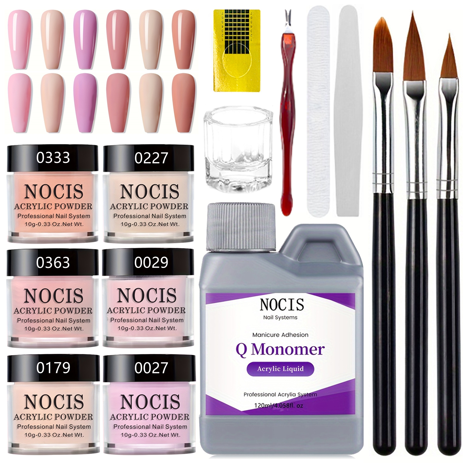 Acrylic Nail Set - Transparent - Acrylic Powder Clear reseña y precio