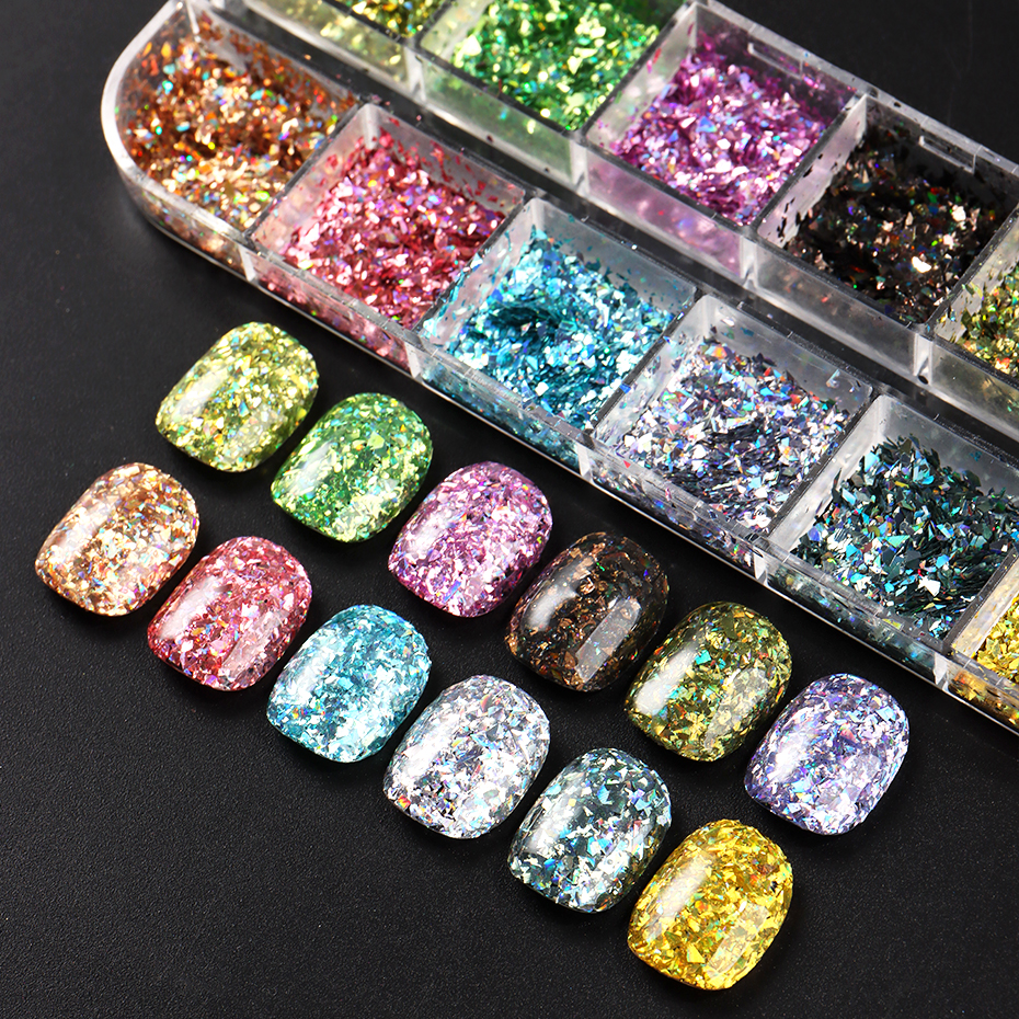 12 Grids Holographic Glitter N - Dip Powder Nail reseña y precio