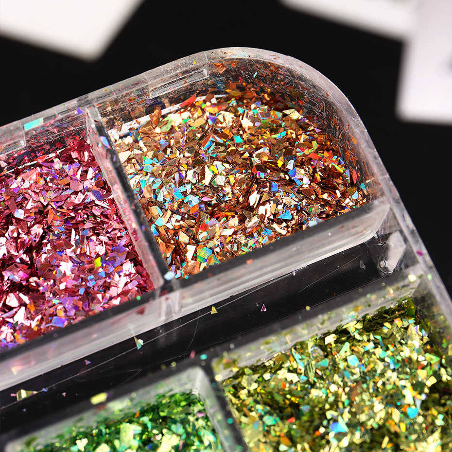 12 Grids Holographic Glitter N - Dip Powder Nail reseña y precio