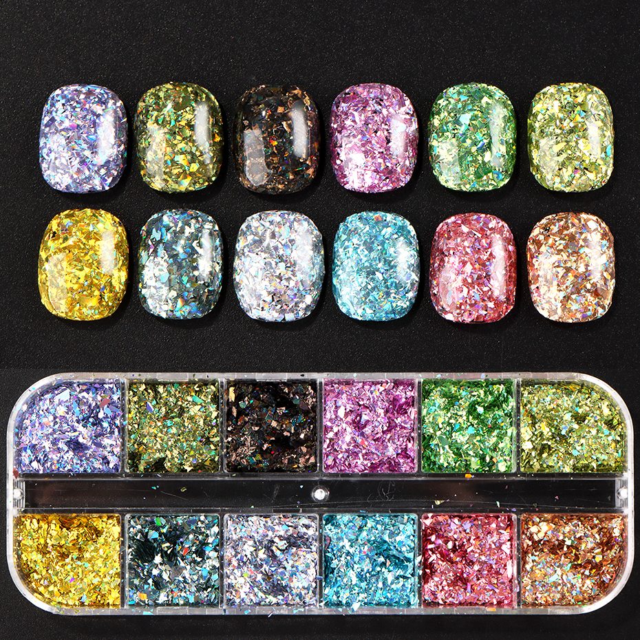12 Grids Holographic Glitter N - Dip Powder Nail reseña y precio