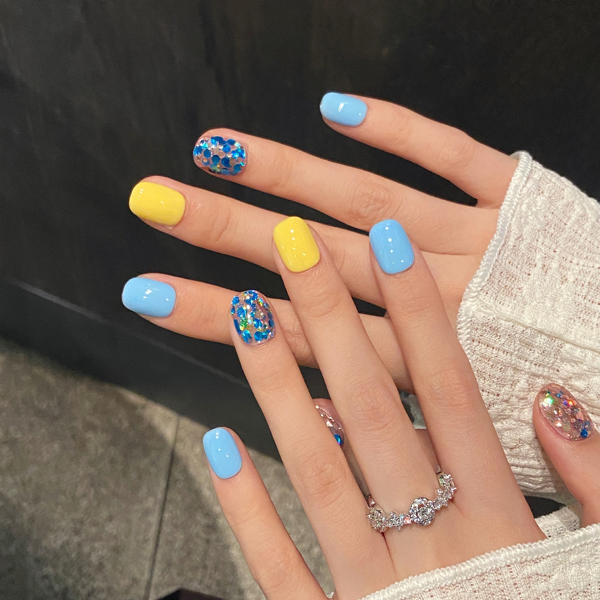10pcs Korean Style Shiny Sequi - Nail Art Gliter reseña y precio