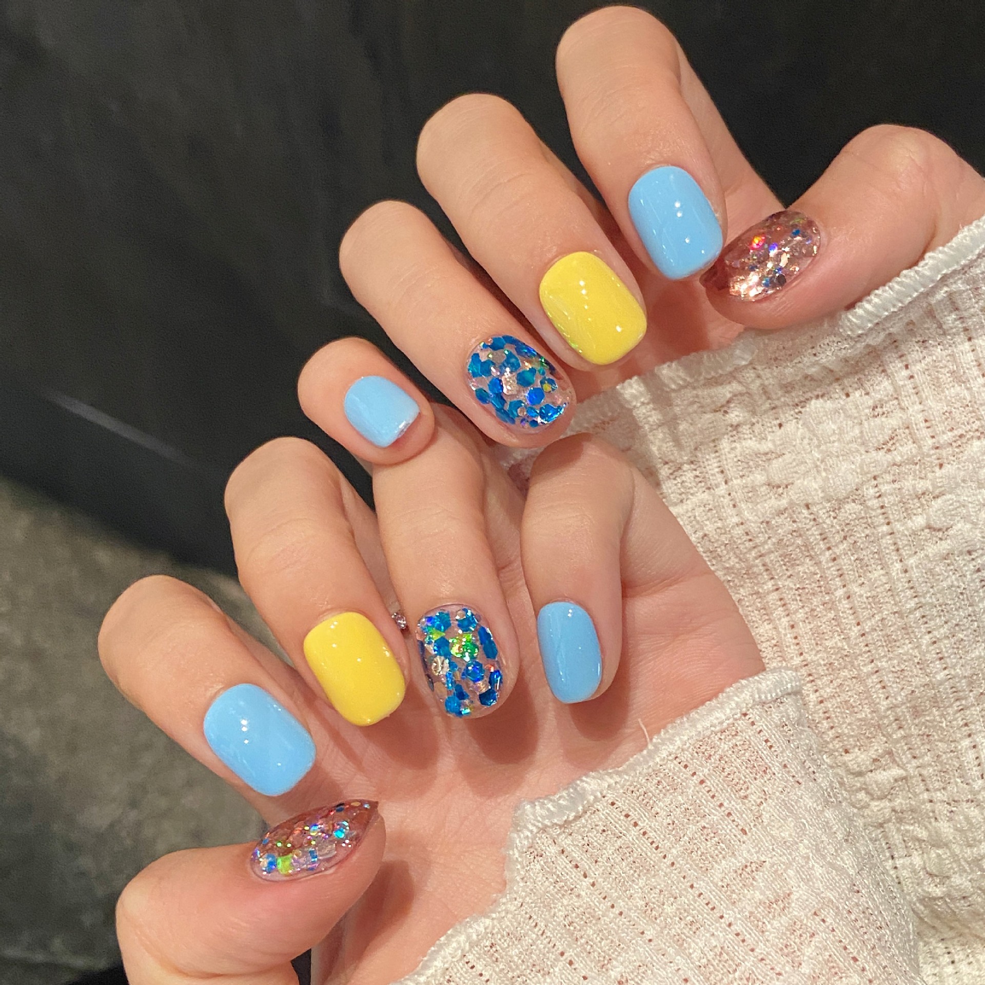 10pcs Korean Style Shiny Sequi - Nail Art Gliter reseña y precio