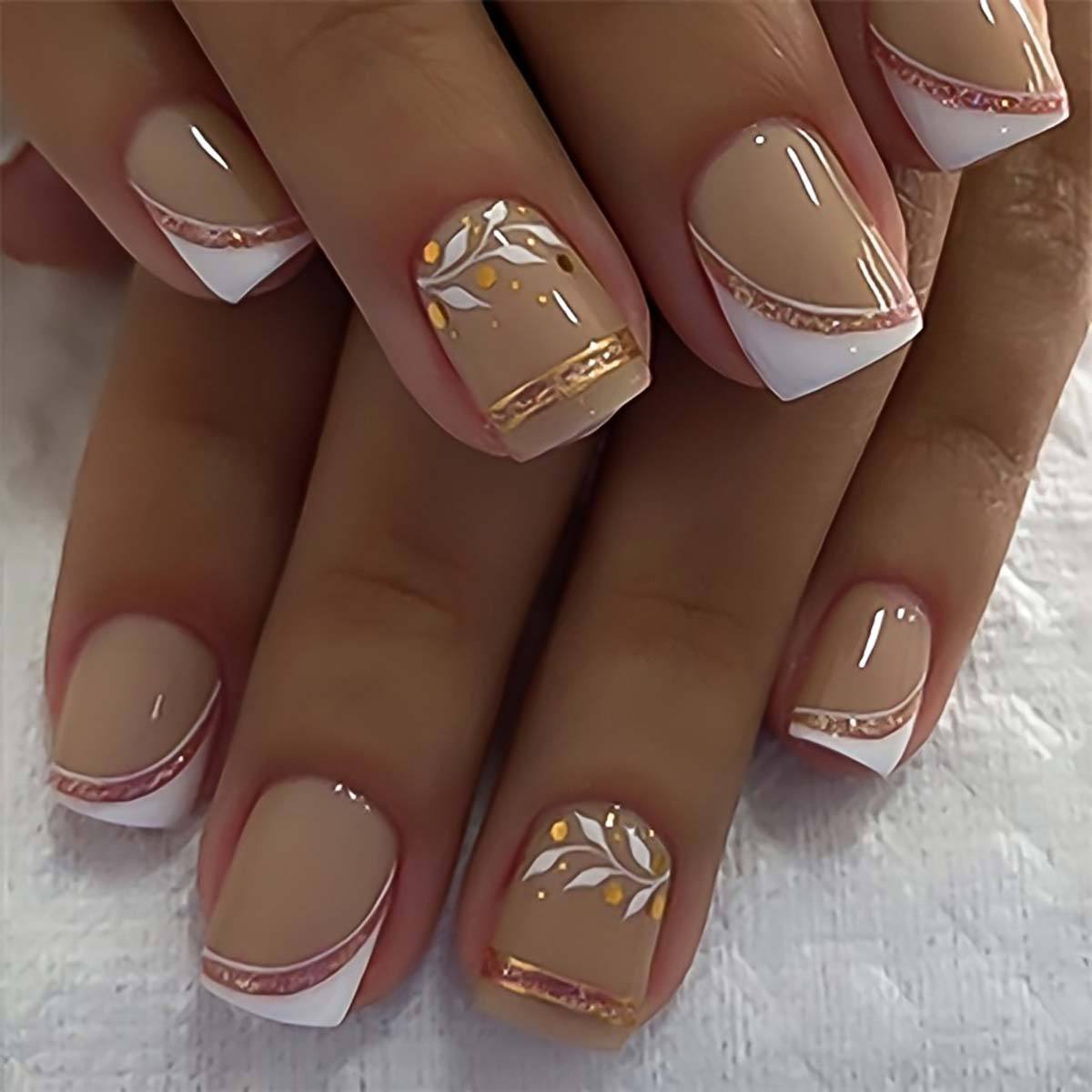 Short Medium fake nails for wo - Nail Art Gliter reseña y precio