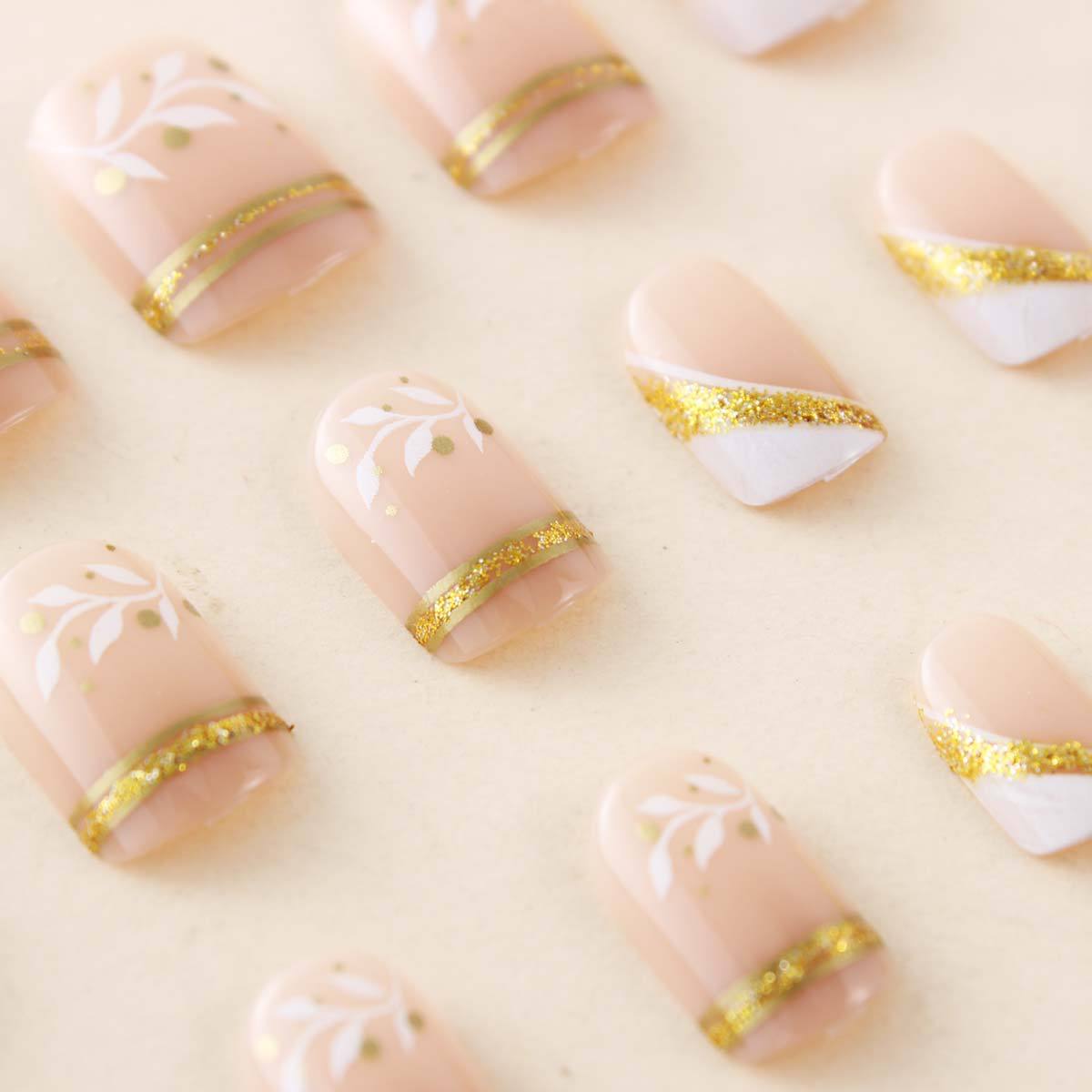 Short Medium fake nails for wo - Nail Art Gliter reseña y precio