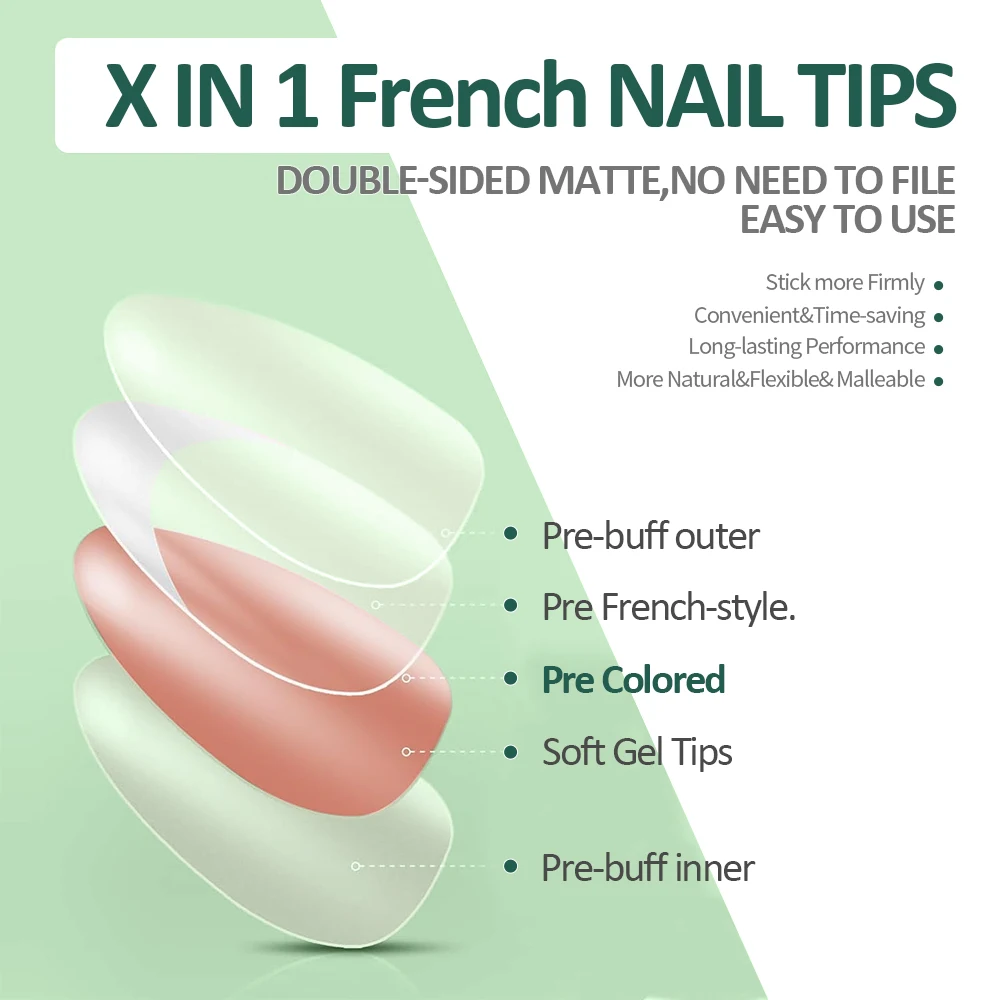 NAILPOP 150PCS Short Coffin Pr - Nail Art French reseña y precio