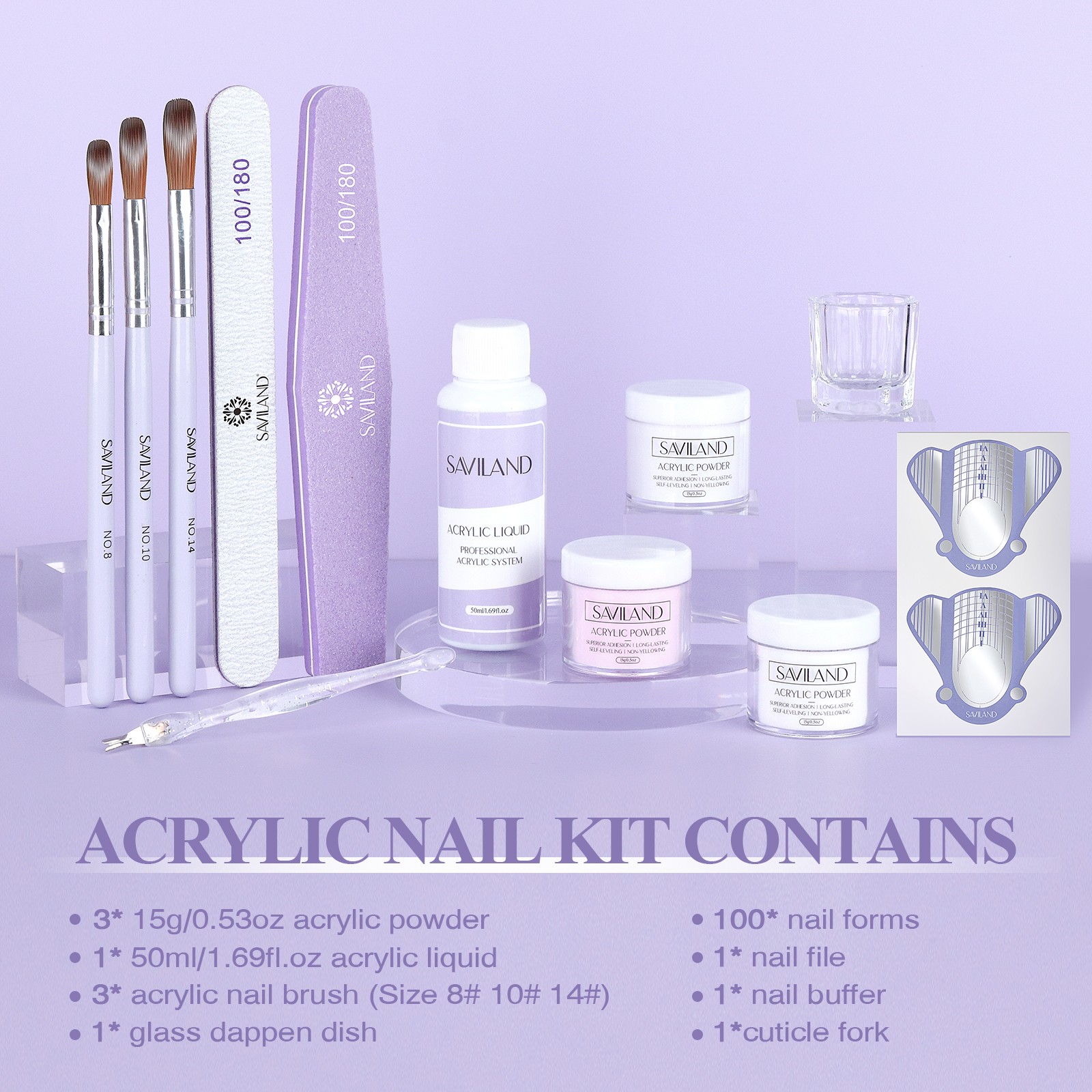 SAVILAND Essentials Acrylic Na - Acrylic Powder Clear reseña y precio