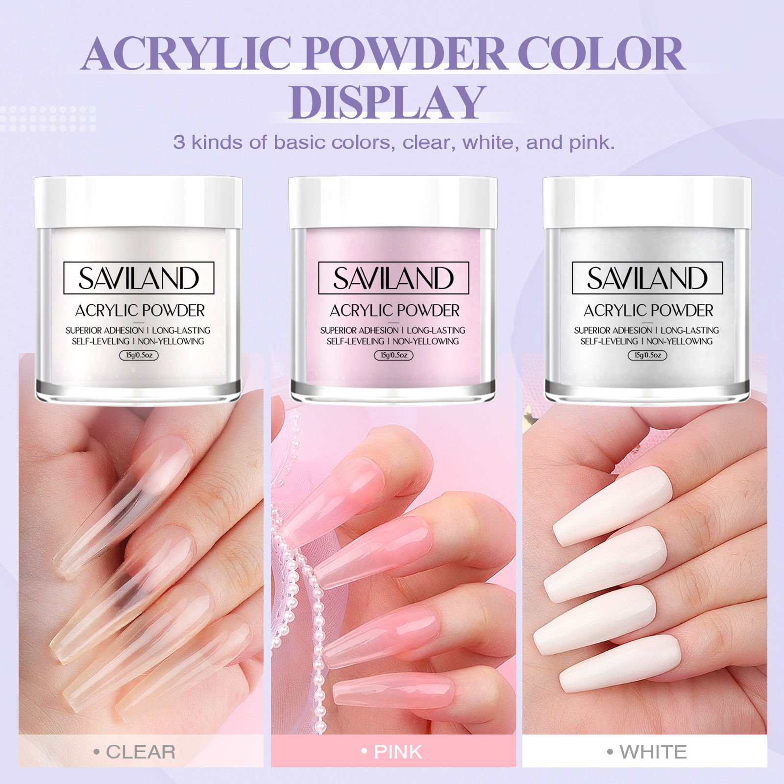 SAVILAND Essentials Acrylic Na - Acrylic Powder Clear reseña y precio