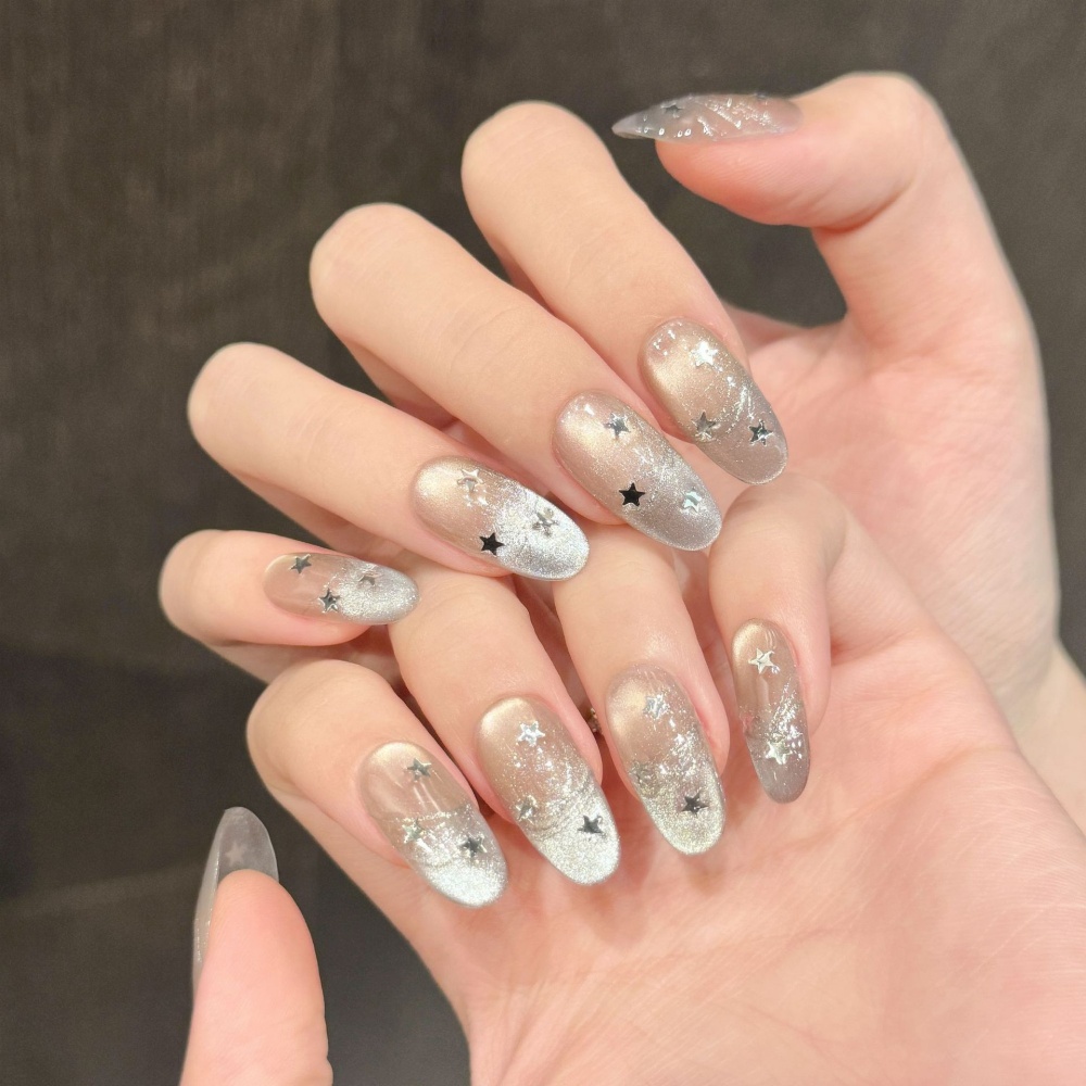 10pcs Cat's Eye Handmade Fake  - Nail Art French reseña y precio