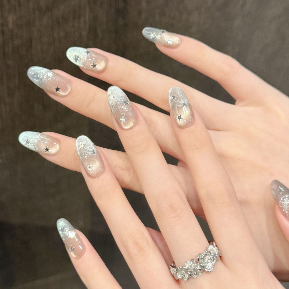 10pcs Cat's Eye Handmade Fake  - Nail Art French reseña y precio