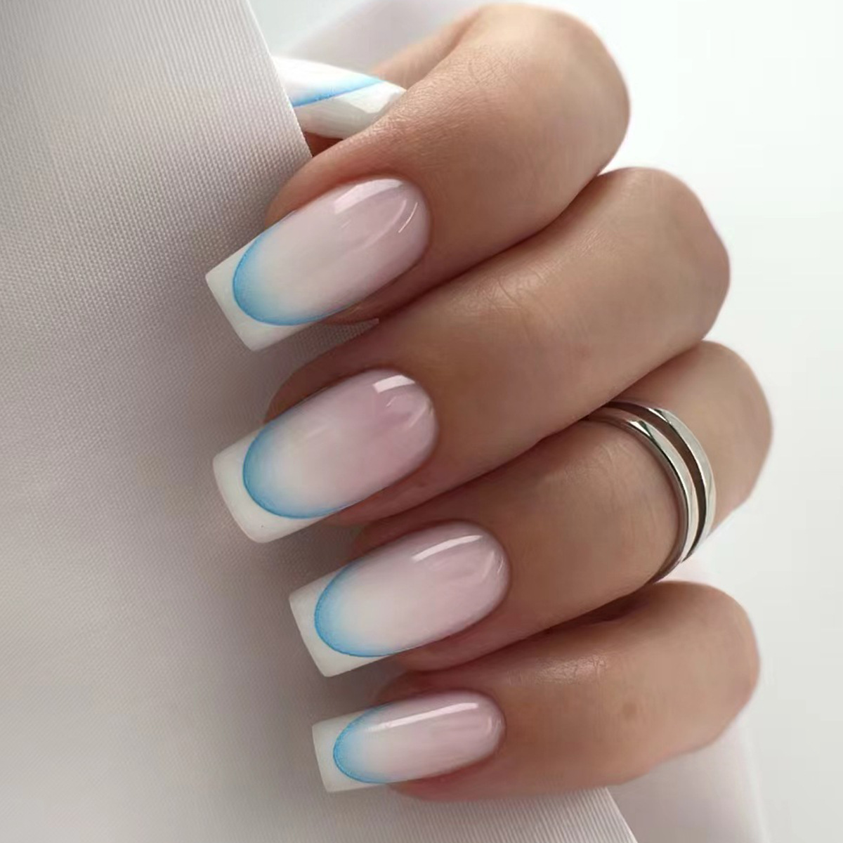 24pcs Finished Fake Nails Fren - Nail Art French reseña y precio