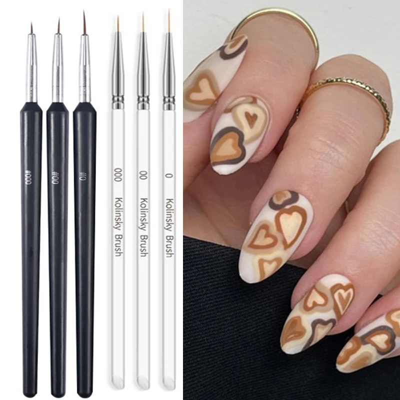 3pcs Nail Art Brush Nail Paint - Nail Art One Stroke reseña y precio