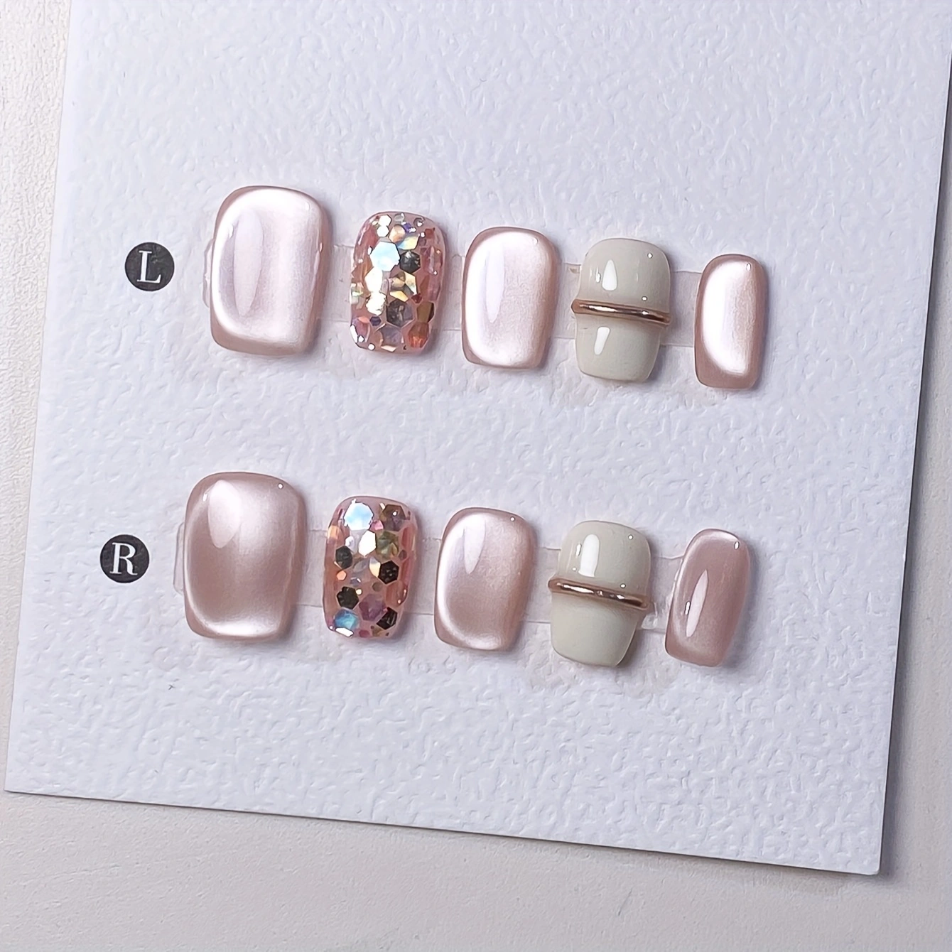 10 pieces of pure handmade alm - Nail Art French reseña y precio