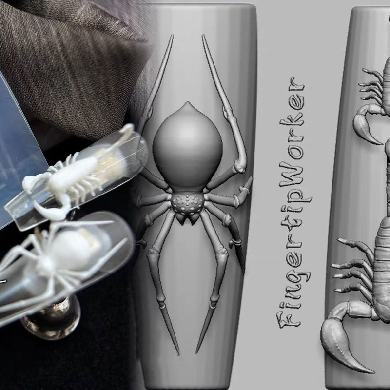 3D Spider Scorpion Silicone Na - Nail Art Inspo reseña y precio