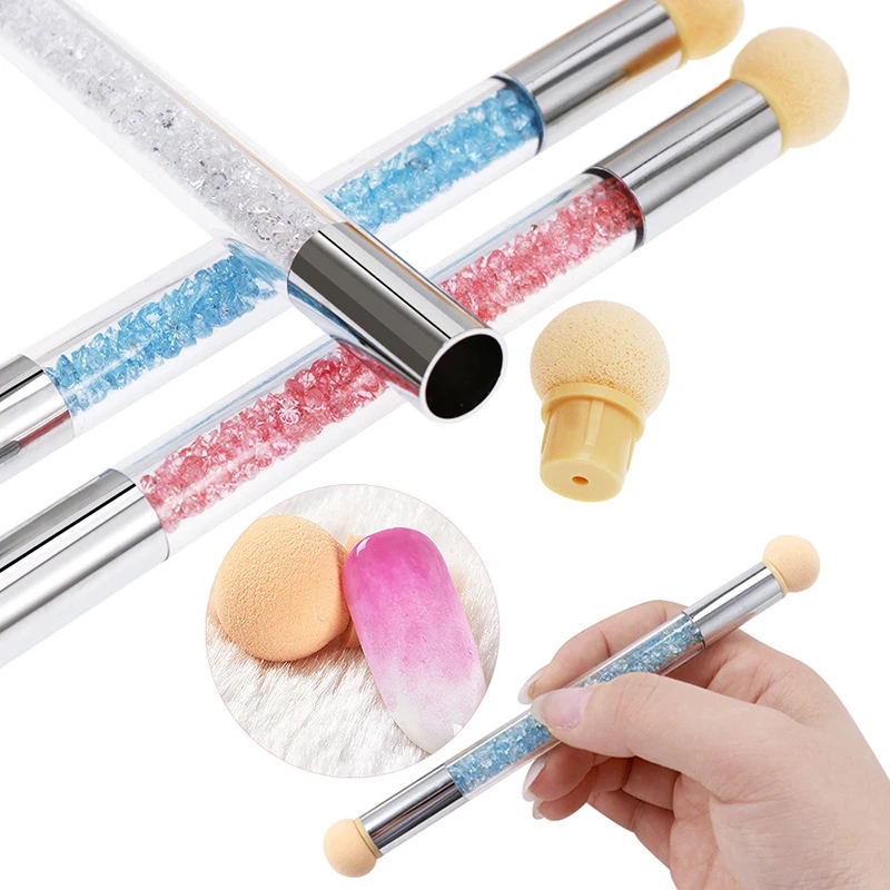 Round Sharp Head Sponge Heads  - Dip Powder Nail reseña y precio